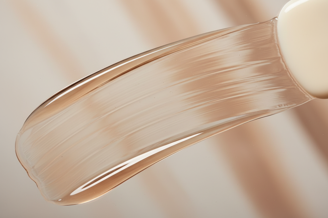 clear oil swiped on glass pls nude colors only