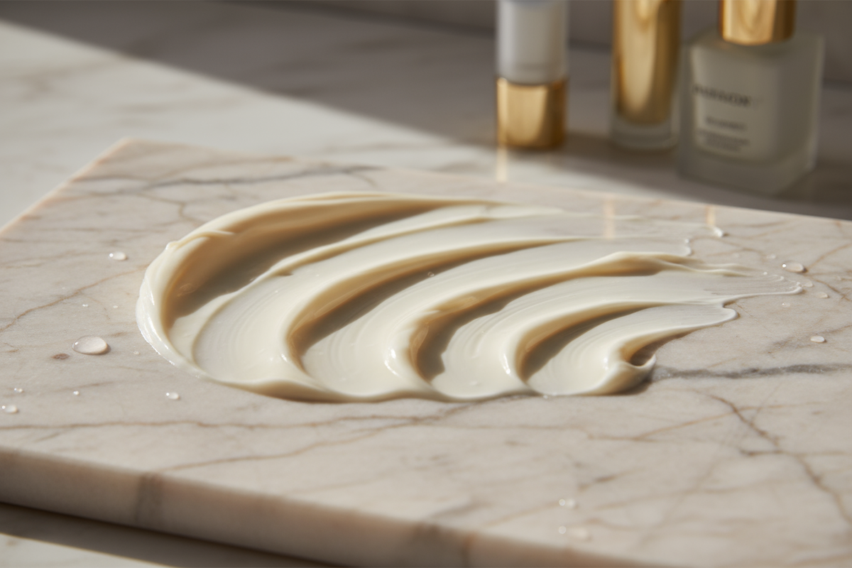 CREAM SPREAD ON MARBLE